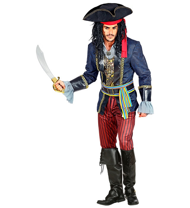 Schwarze Stiefelüberzieher aus Kunstleder für Piratenkostüm
