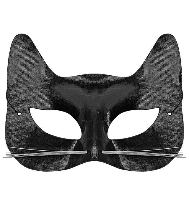 Schwarze Katzaugenmaske als elegantes Kostümzubehör
