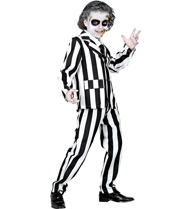 SLEAZY GHOST Kostüm bestehend aus Jackett, Hose und Krawatte in elegantem Stil