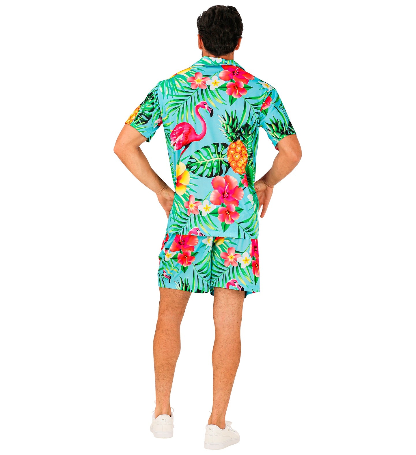 Summer Party Fashion Hemd mit Shorts Hawaii Flamingo & Ananas