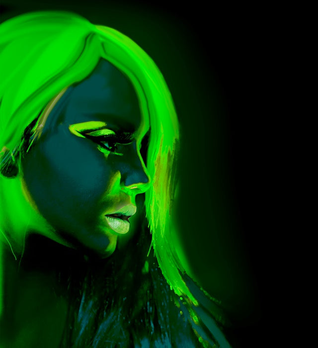 Neon Grün Aqua Make-up Tube 30 ml für Fasnacht und Karneval