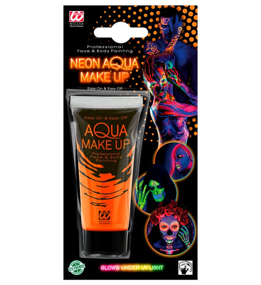 "NEON ORANGENES AQUA MAKE UP IN TUBE" 30 ml Neon - Orange