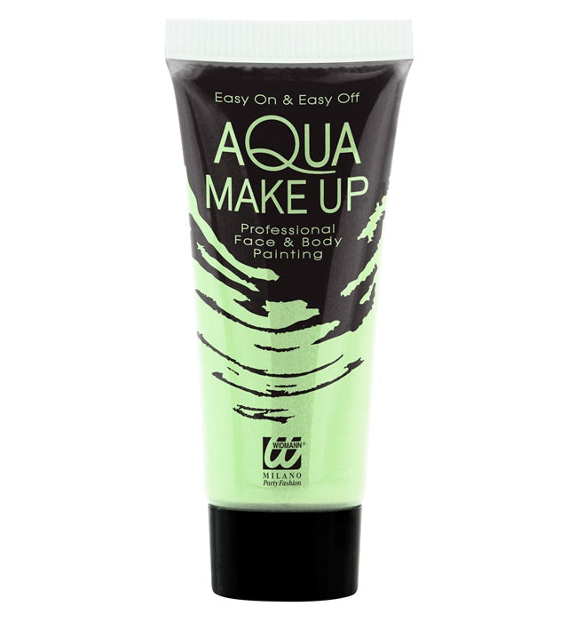 Glow in the Dark Aqua Make-up Tube 30 ml leuchtendes Gesichtsmake-up für Fasnacht und Halloween