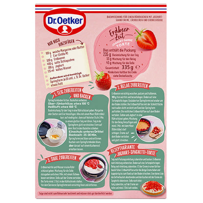 Dr Oetker Backmischung Erdbeer Zeit Joghurt-Sahne-Torte – Seitenansicht