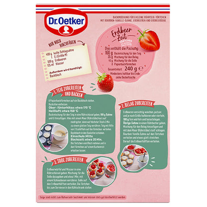 Dr Oetker Backmischung Erdbeer Zeit Törtchen – Detailansicht