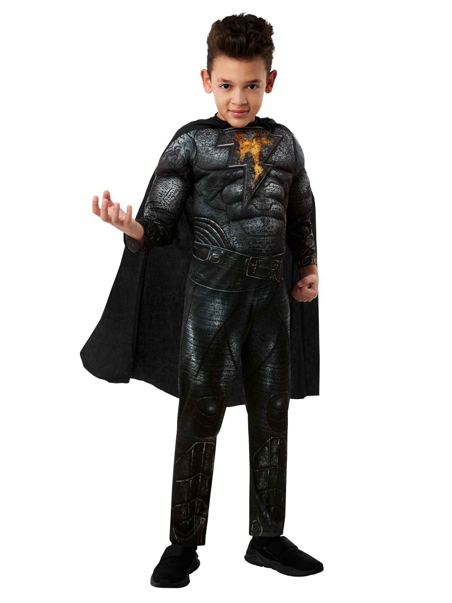 Rubies Black Adam Kinderkostüm für Jungen mit gepolstertem Overall und Umhang