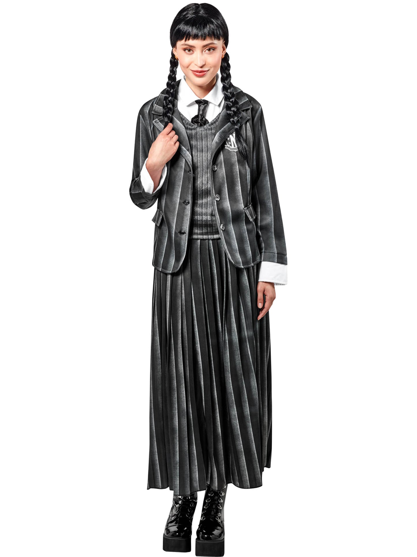 Wednesday Addams Schuluniform-Kostüm für Damen von Rubies – Produktansicht