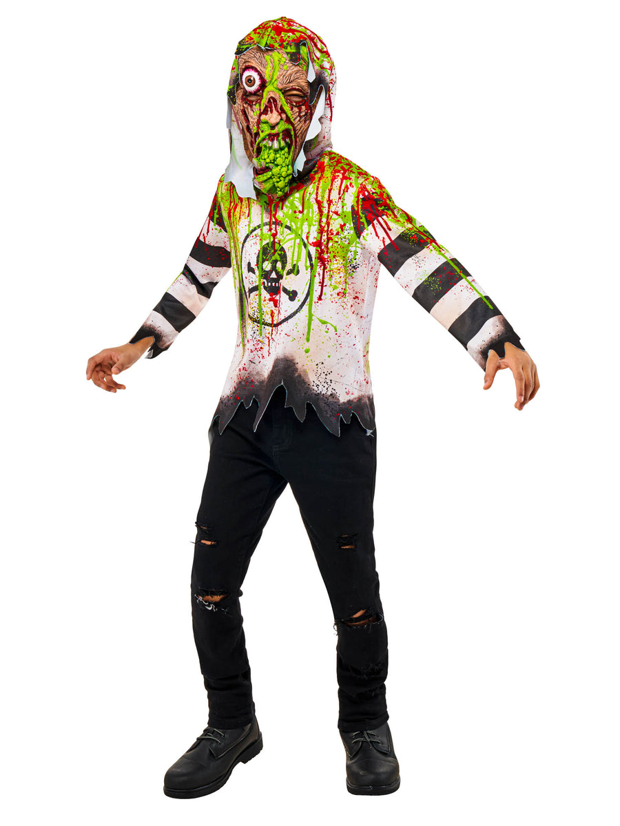 Rubies Zombie Toxic Kid Kinderkostüm mit Oberteil, Kapuze und Maske