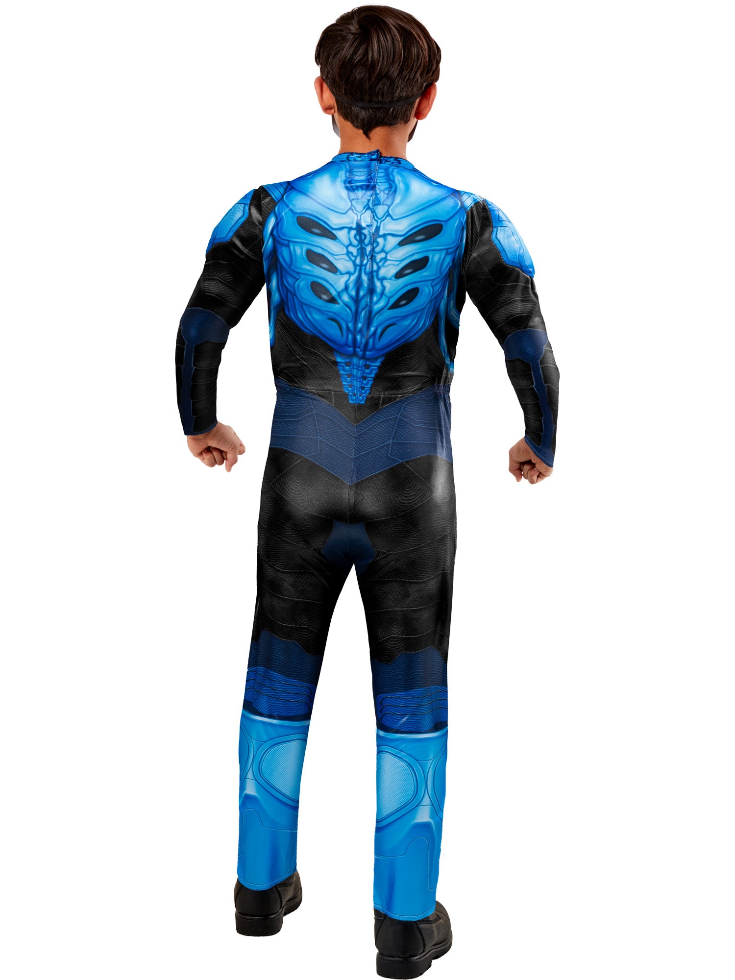 Rubies Blue Beetle Kinderkostüm für Jungen mit gepolstertem Overall und Maske – Detailansicht