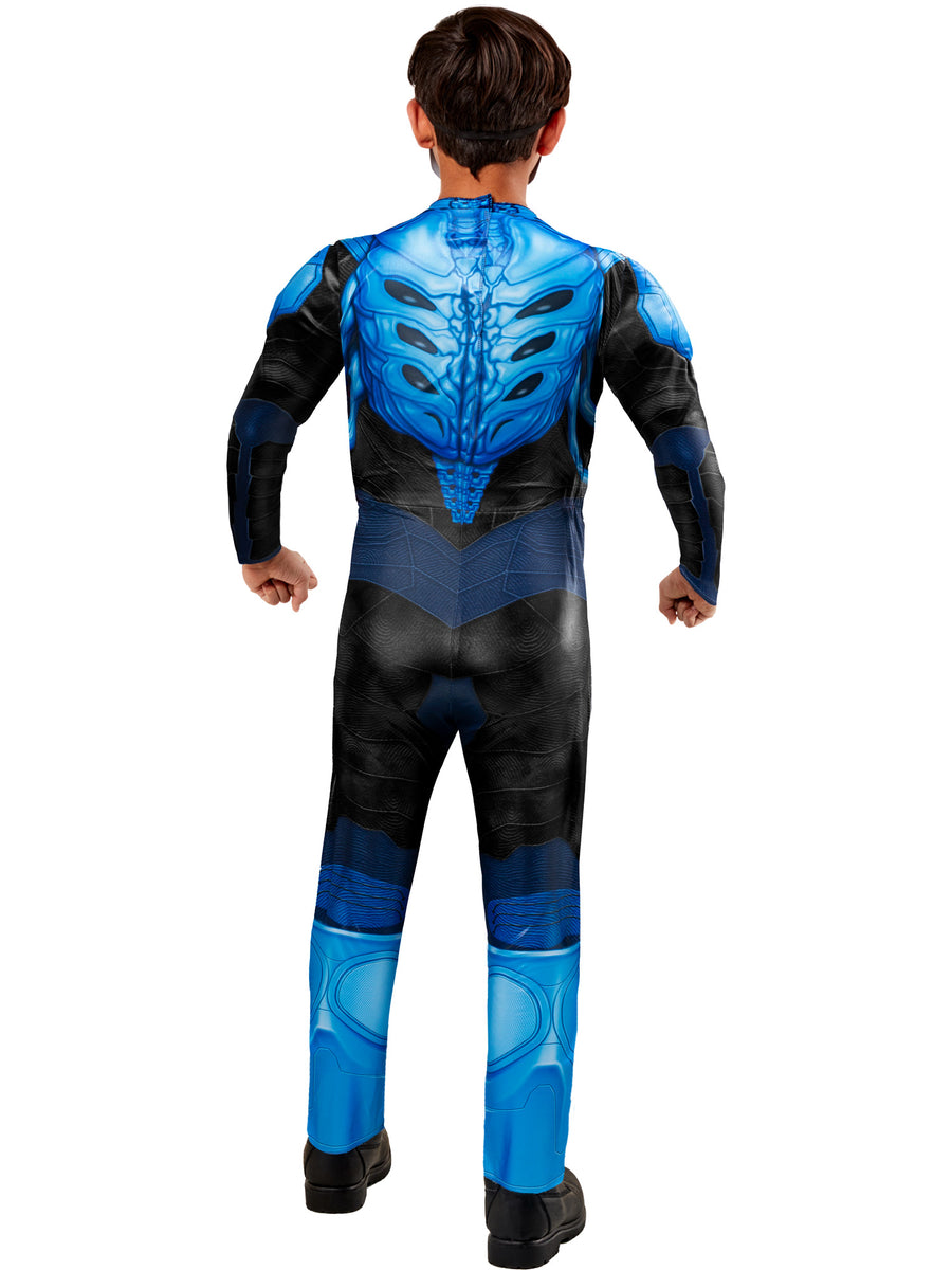 Rubies Blue Beetle Kinderkostüm für Jungen mit gepolstertem Overall und Maske – Detailansicht