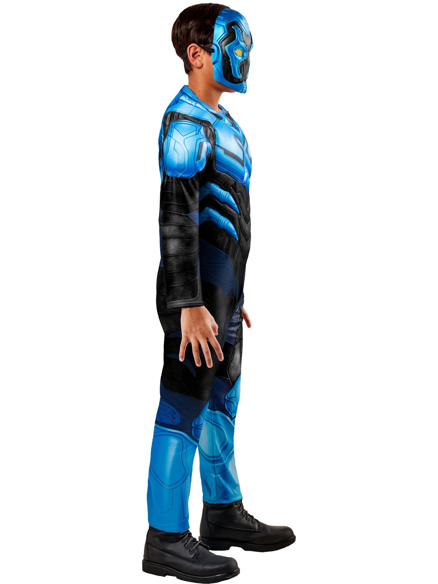 Rubies Blue Beetle Kinderkostüm für Jungen mit gepolstertem Overall und Maske – Rückansicht