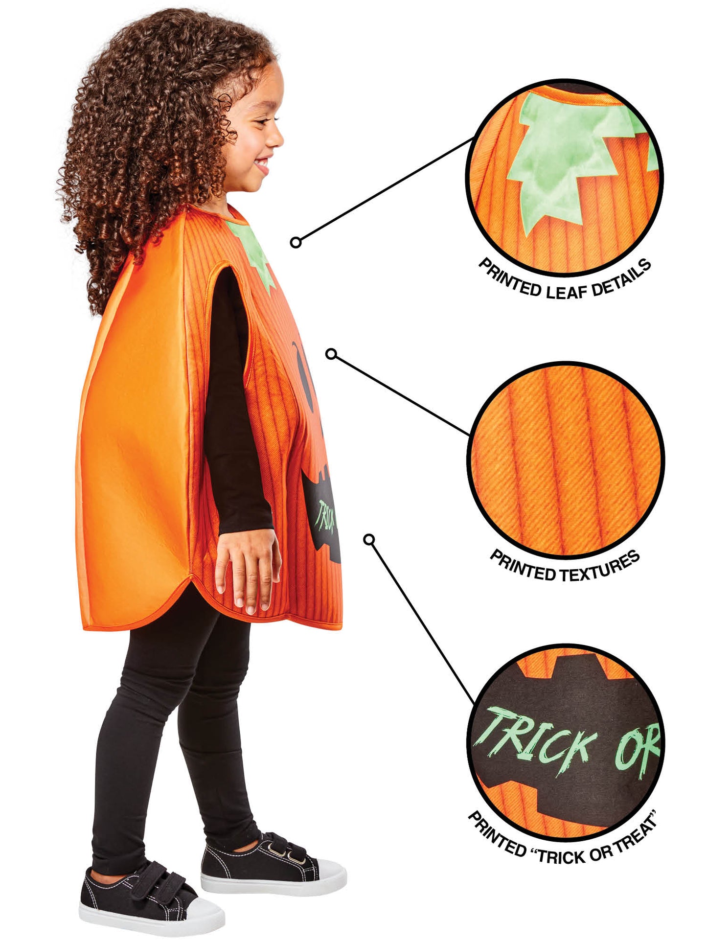 Rubies Pumpkin Kinderkostüm Kürbiskostüm für Halloween – Seitenansicht