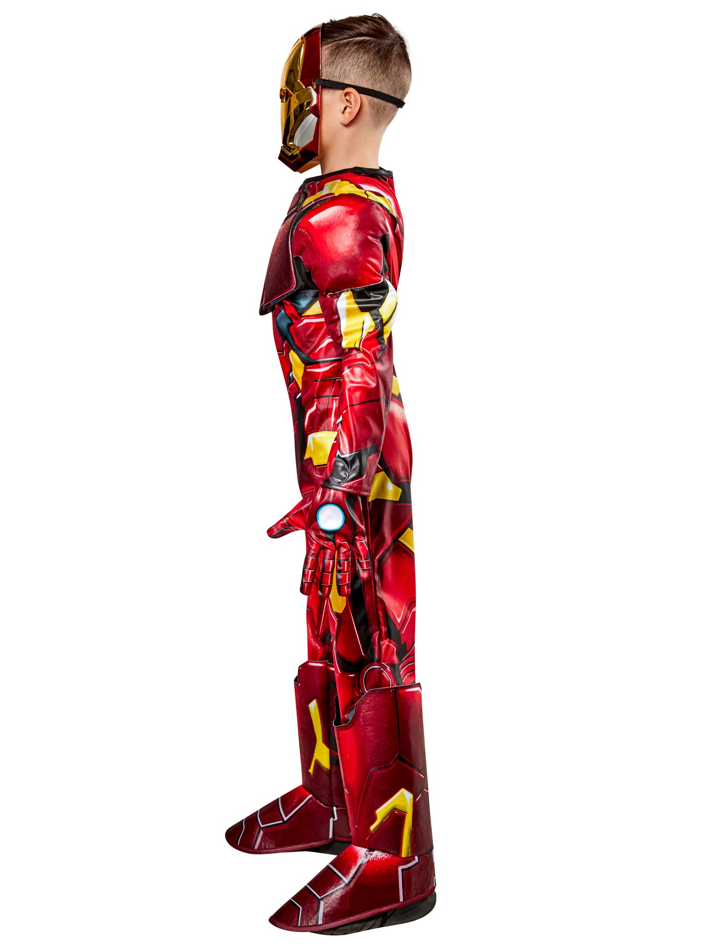 Rubies Iron Man Premium Kinderkostüm mit Overall und Maske – Seitenansicht