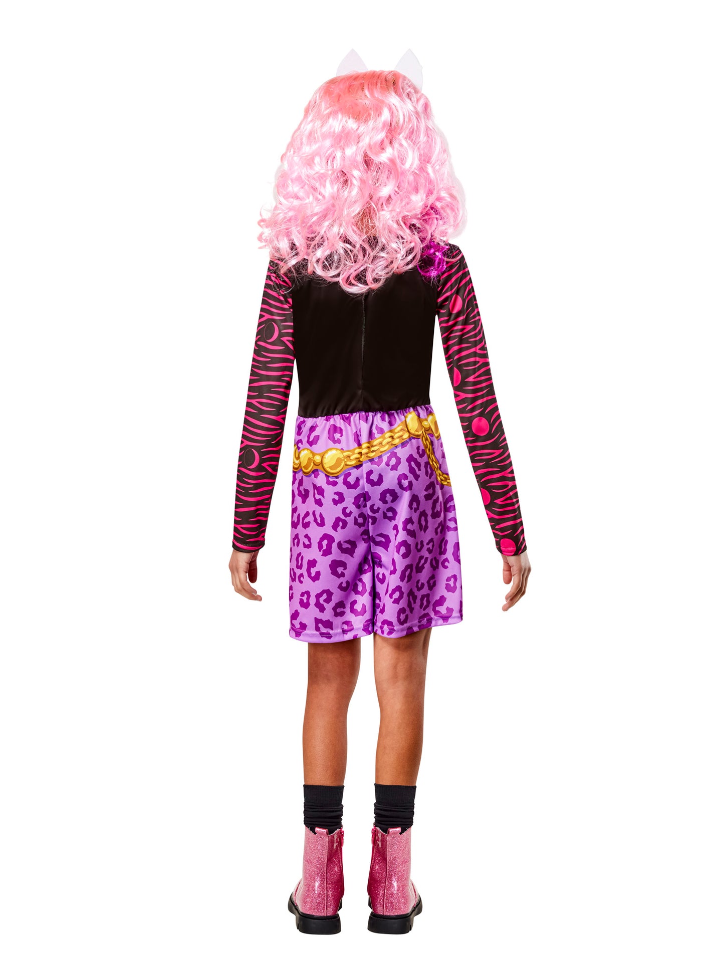 Rubies Clawdeen Wolf Kinderkostüm Monster High mit Playsuit und Haarreif – Detailansicht