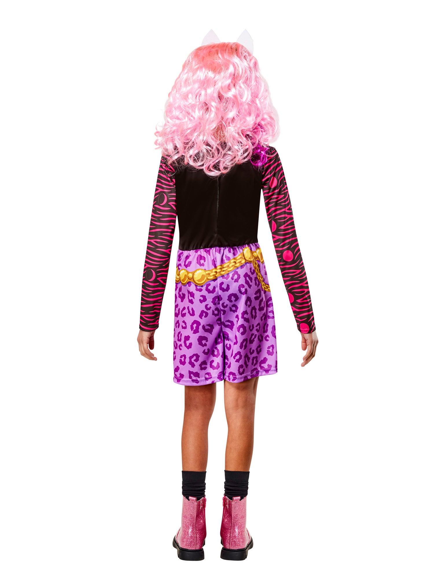 Rubies Clawdeen Wolf Kinderkostüm Monster High mit Playsuit und Haarreif – Detailansicht