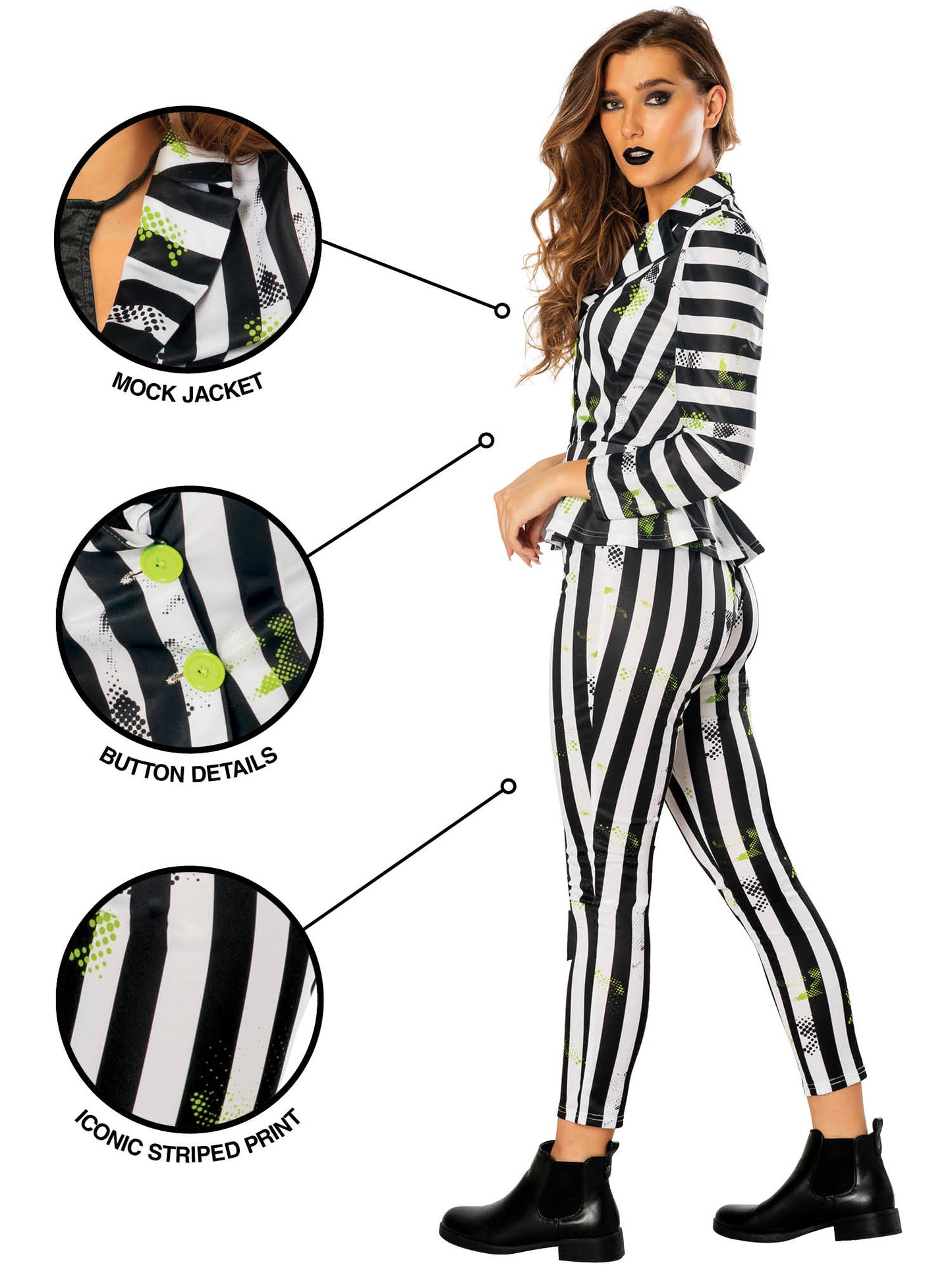 Rubies Beetlejuice Kostüm für Erwachsene für Damen