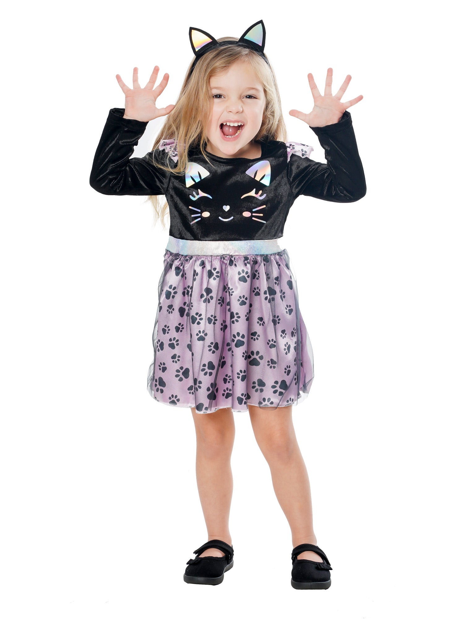 Rubies Cat Kinderkostüm mit Tutu-Kleid und Haarreif – Seitenansicht
