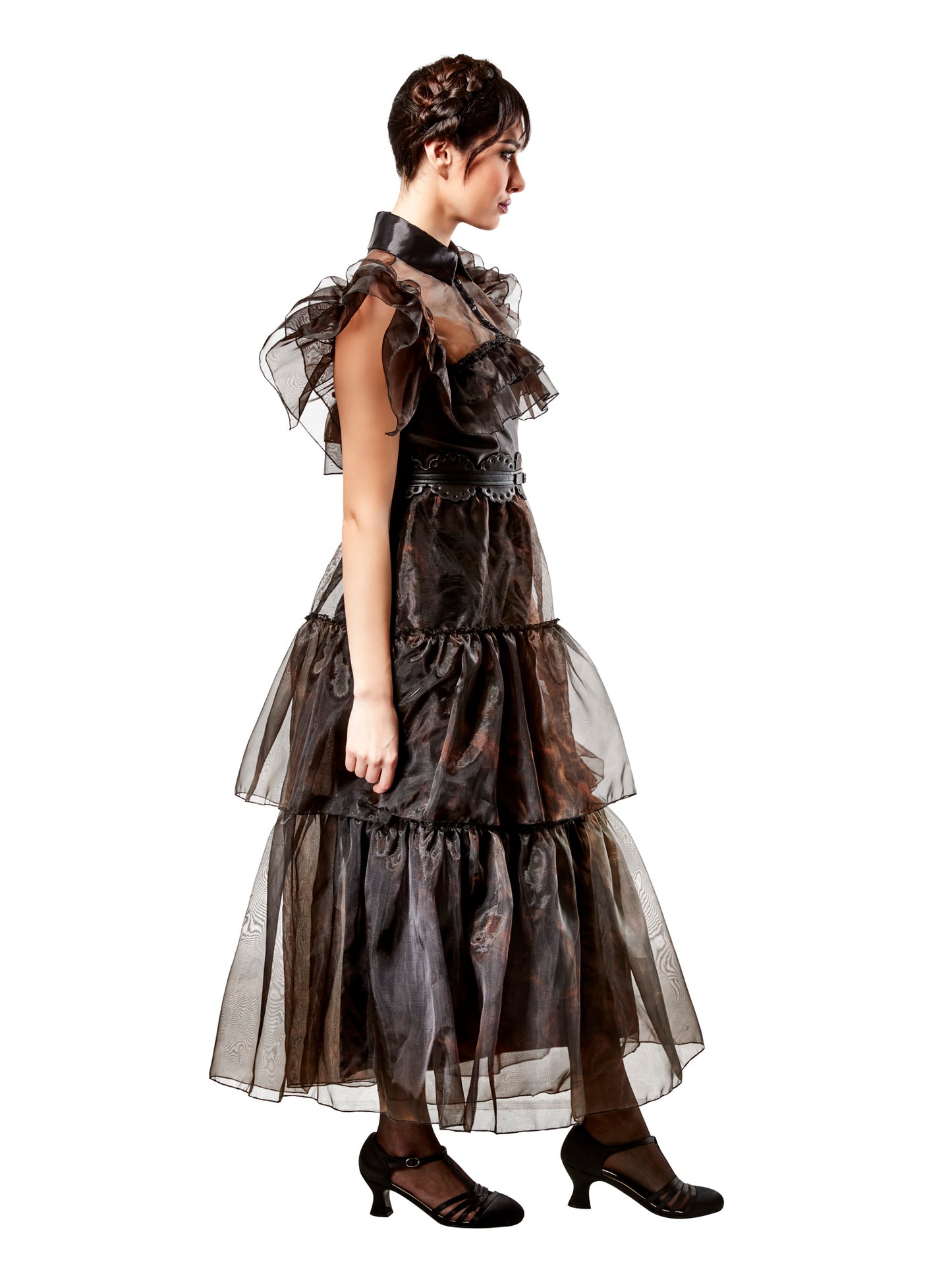 Rubies Wednesday Addams Rave'N Kleid Kostüm für Damen – Seitenansicht