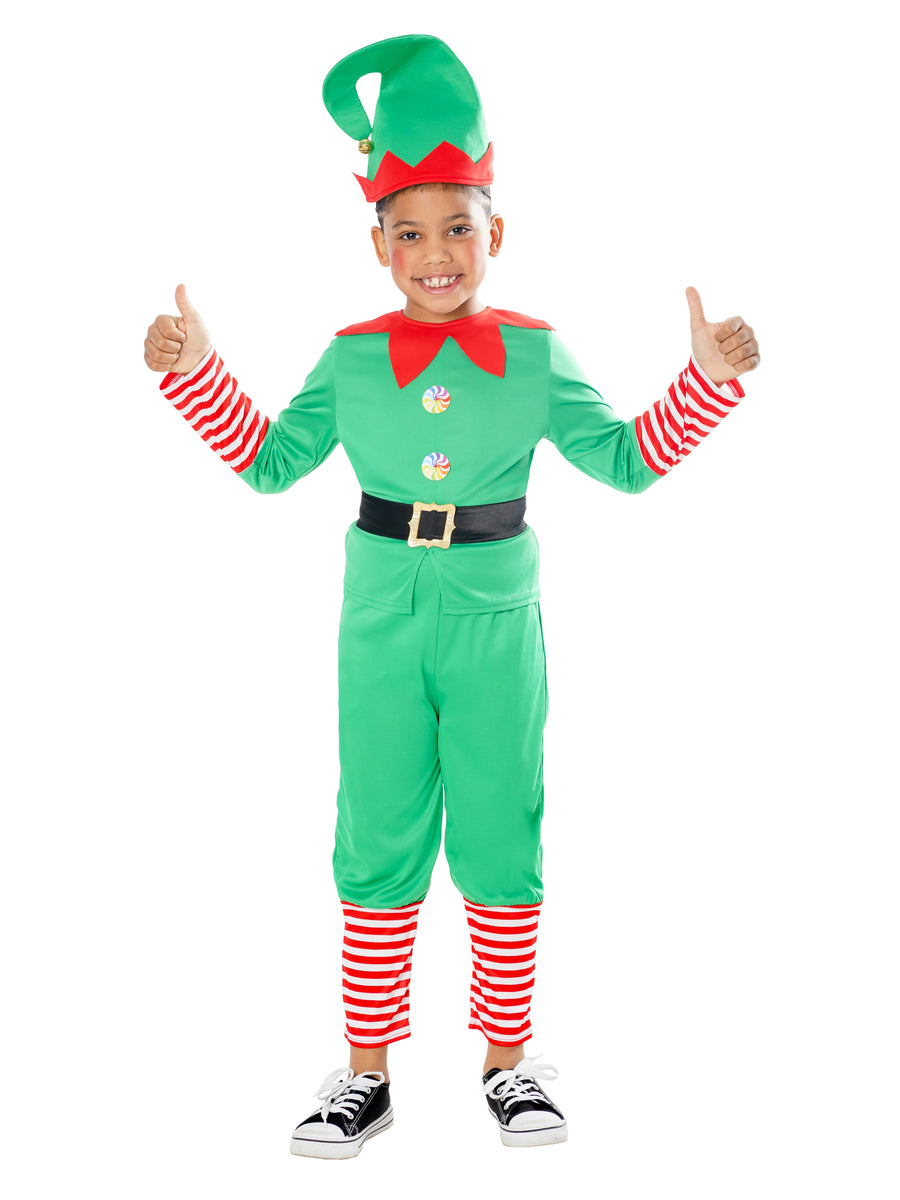 Rubies Elf Kinderkostüm für Jungen mit Top, Hose und Hut – Produktansicht