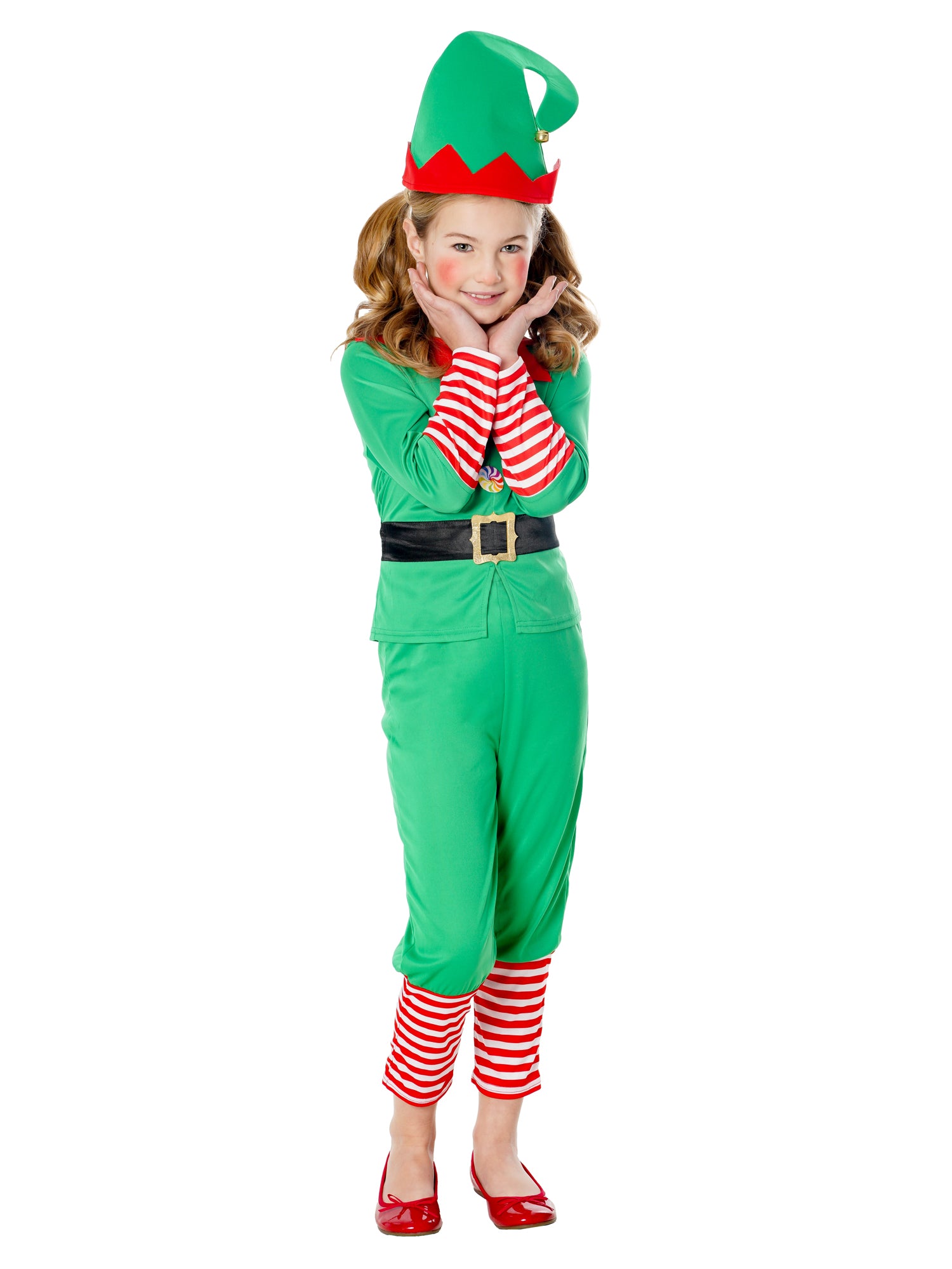 Rubies Elf Kinderkostüm für Jungen mit Top, Hose und Hut – Seitenansicht