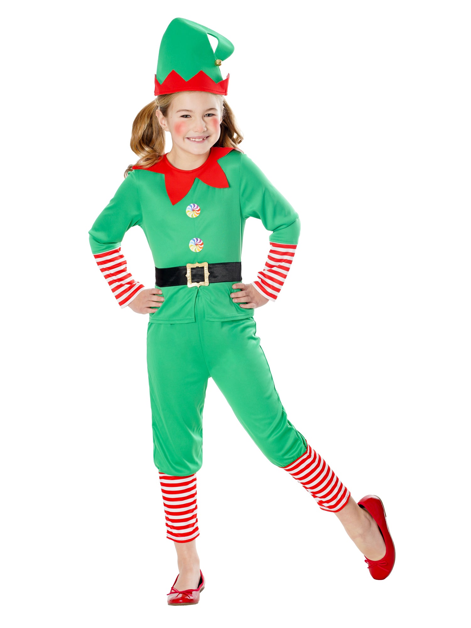 Rubies Elf Kinderkostüm für Jungen mit Top, Hose und Hut – Rückansicht