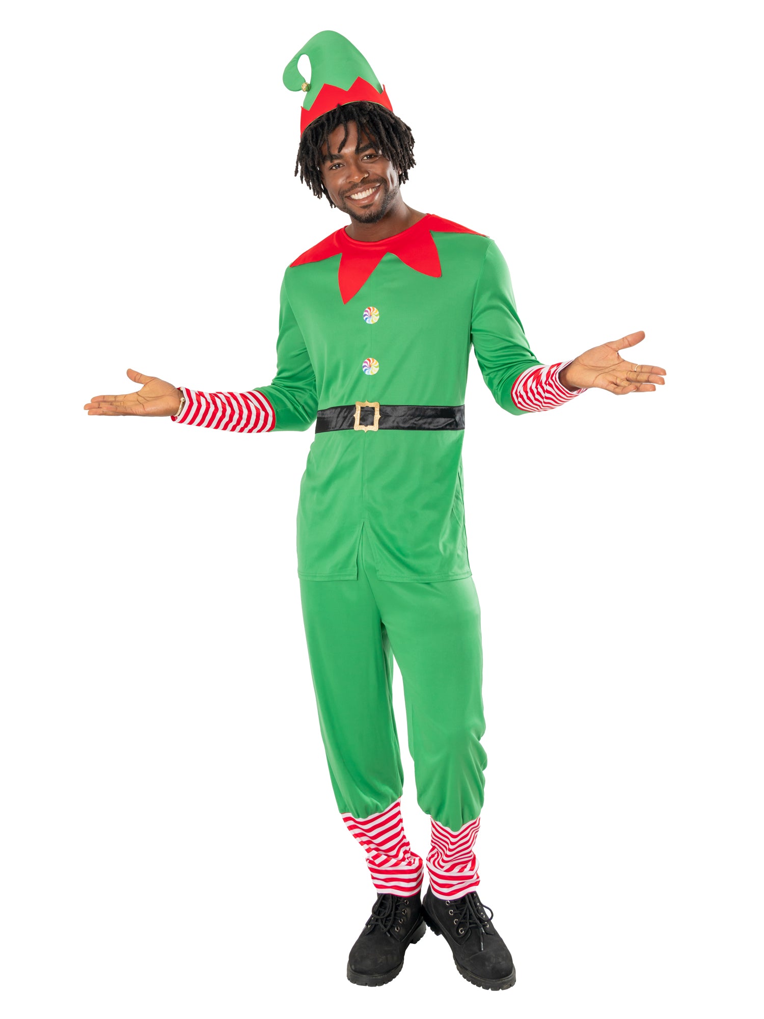 Rubies Elf-Kostüm für Erwachsene mit Top, Hose und Hut – Produktansicht