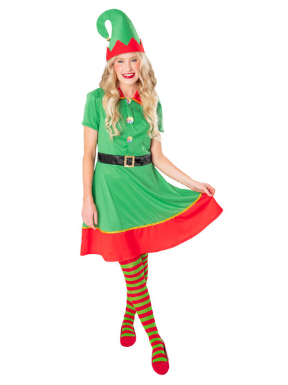 Rubies Elf Kostüm für Damen mit Kleid und Hut – Produktansicht