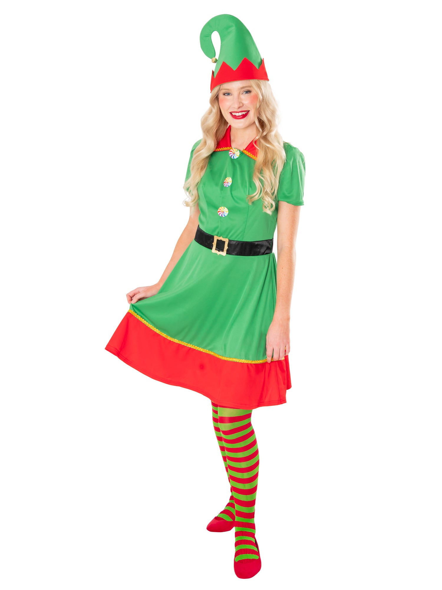 Rubies Elf-Kostüm für Damen mit Kleid und Hut – Seitenansicht