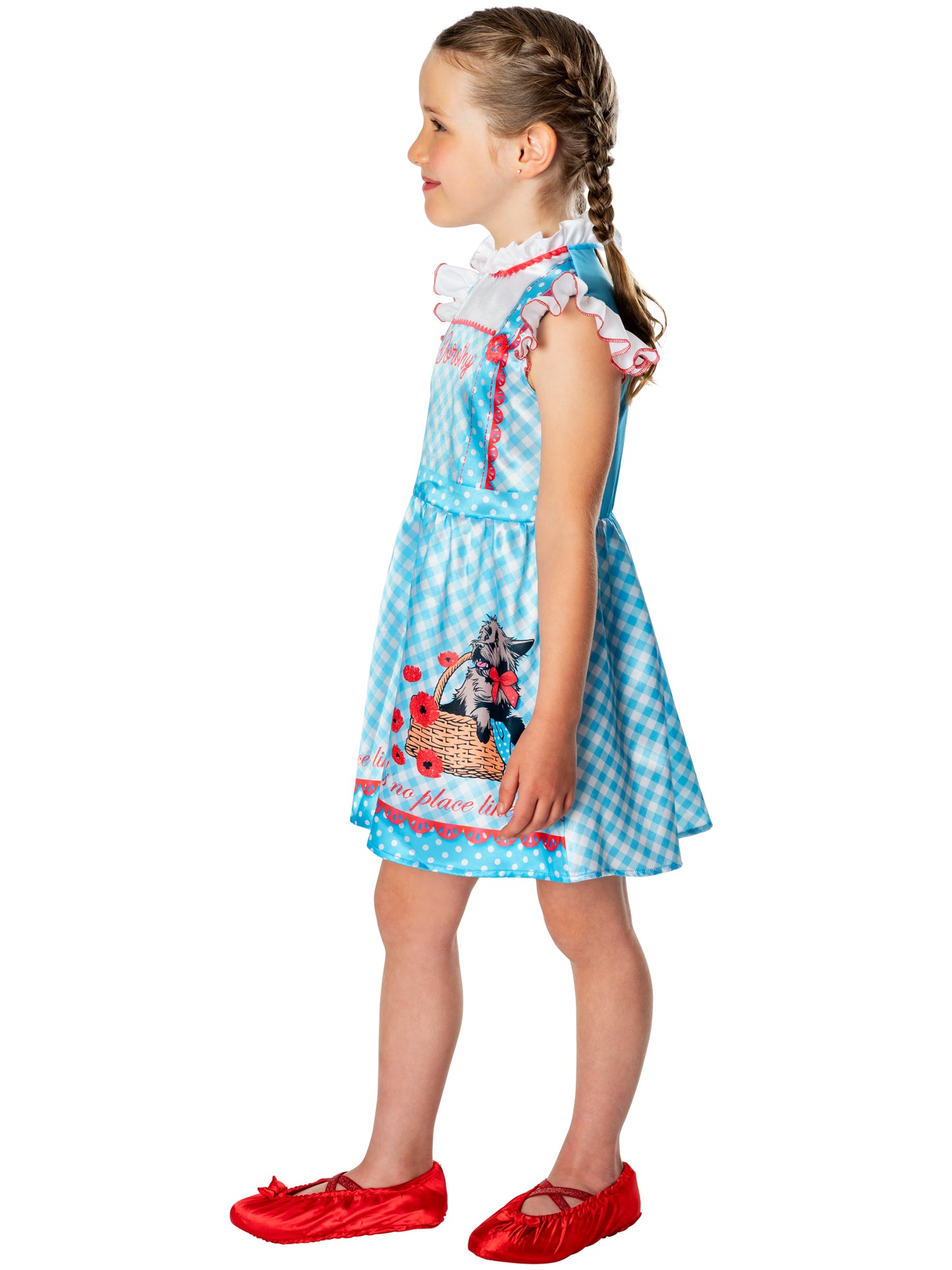 Rubies Dorothy Kinderkostüm für Mädchen mit Kleid und Schuhüberziehern – Seitenansicht