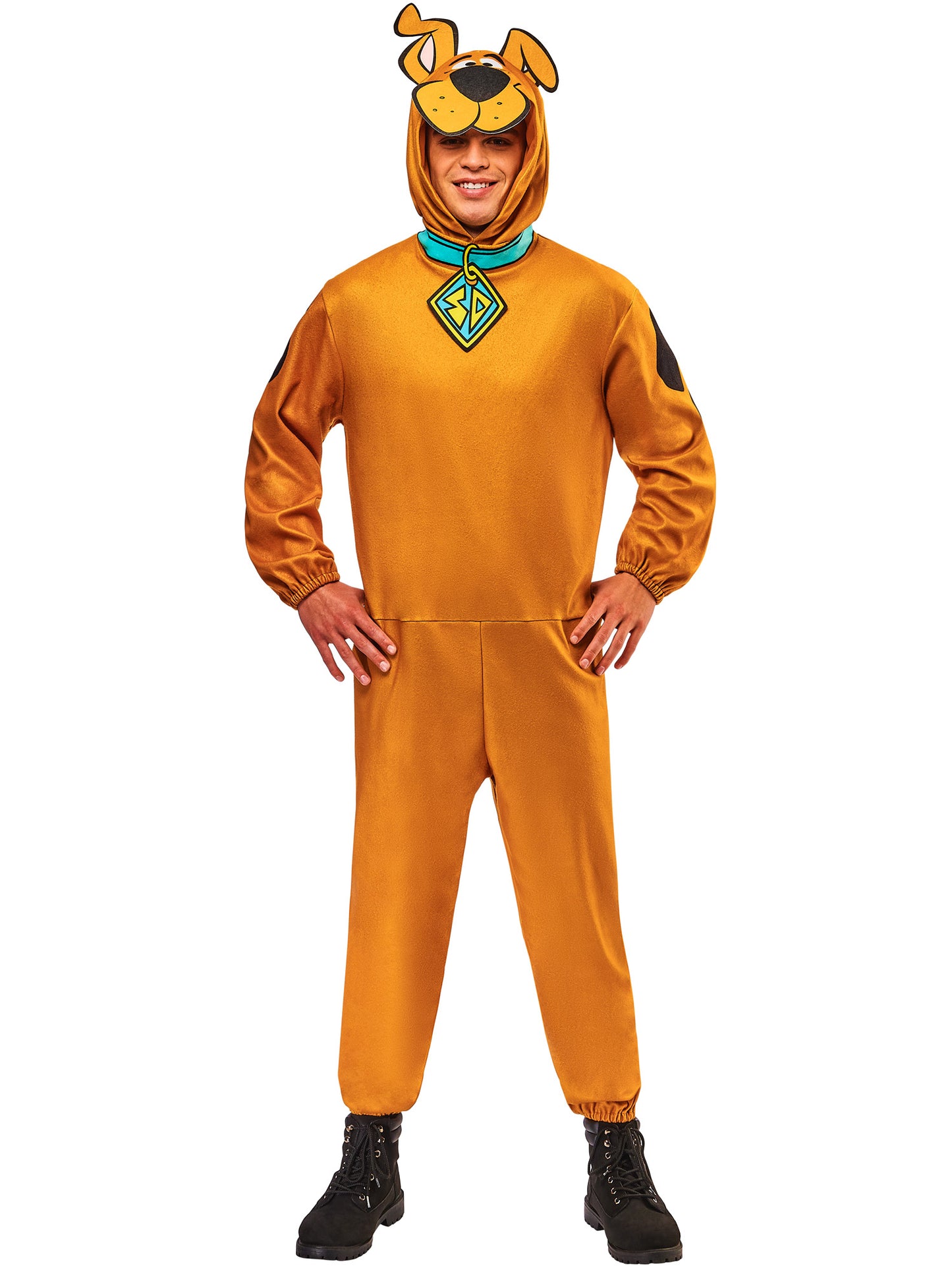 Rubies Scooby-Doo Kostüm für Erwachsene mit Overall, Schwanz und Kopfte il – Produktansicht