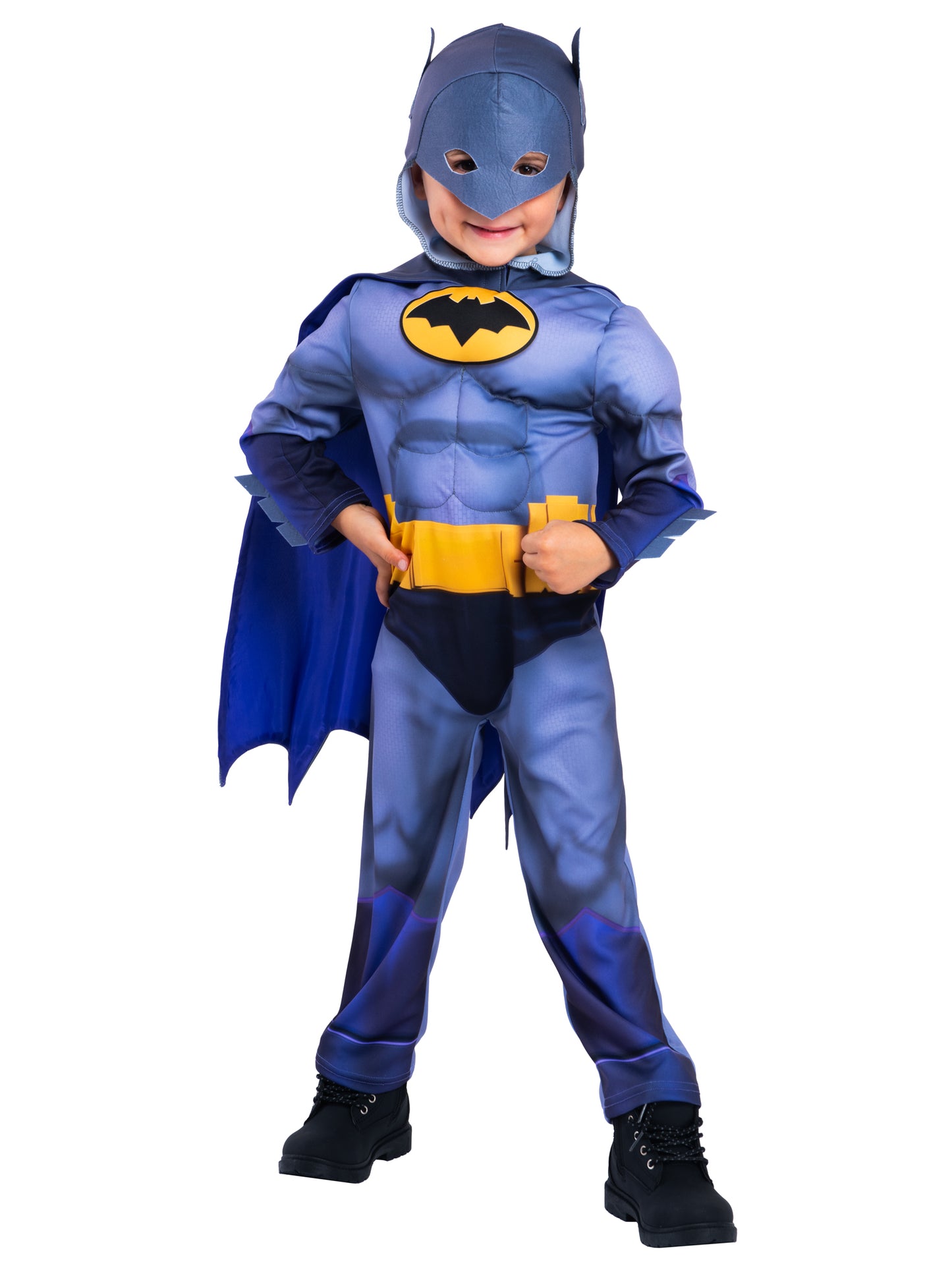 Rubies Batwheels Batman Kinderkostüm mit Overall, Umhang und Maske – Produktansicht