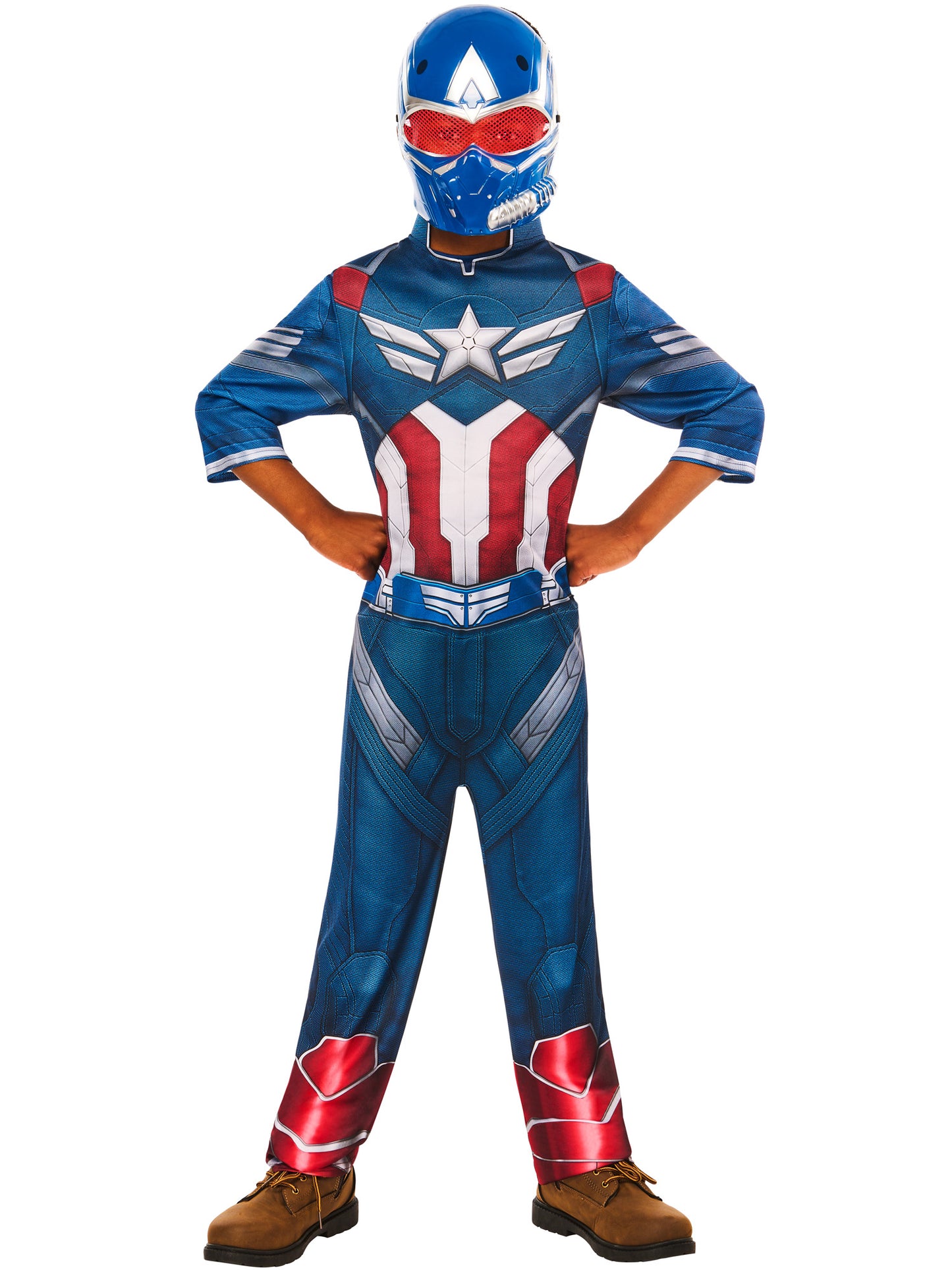 Rubies Sam Wilson Captain America Kinderkostüm mit Overall und Halbmaske – Produktansicht