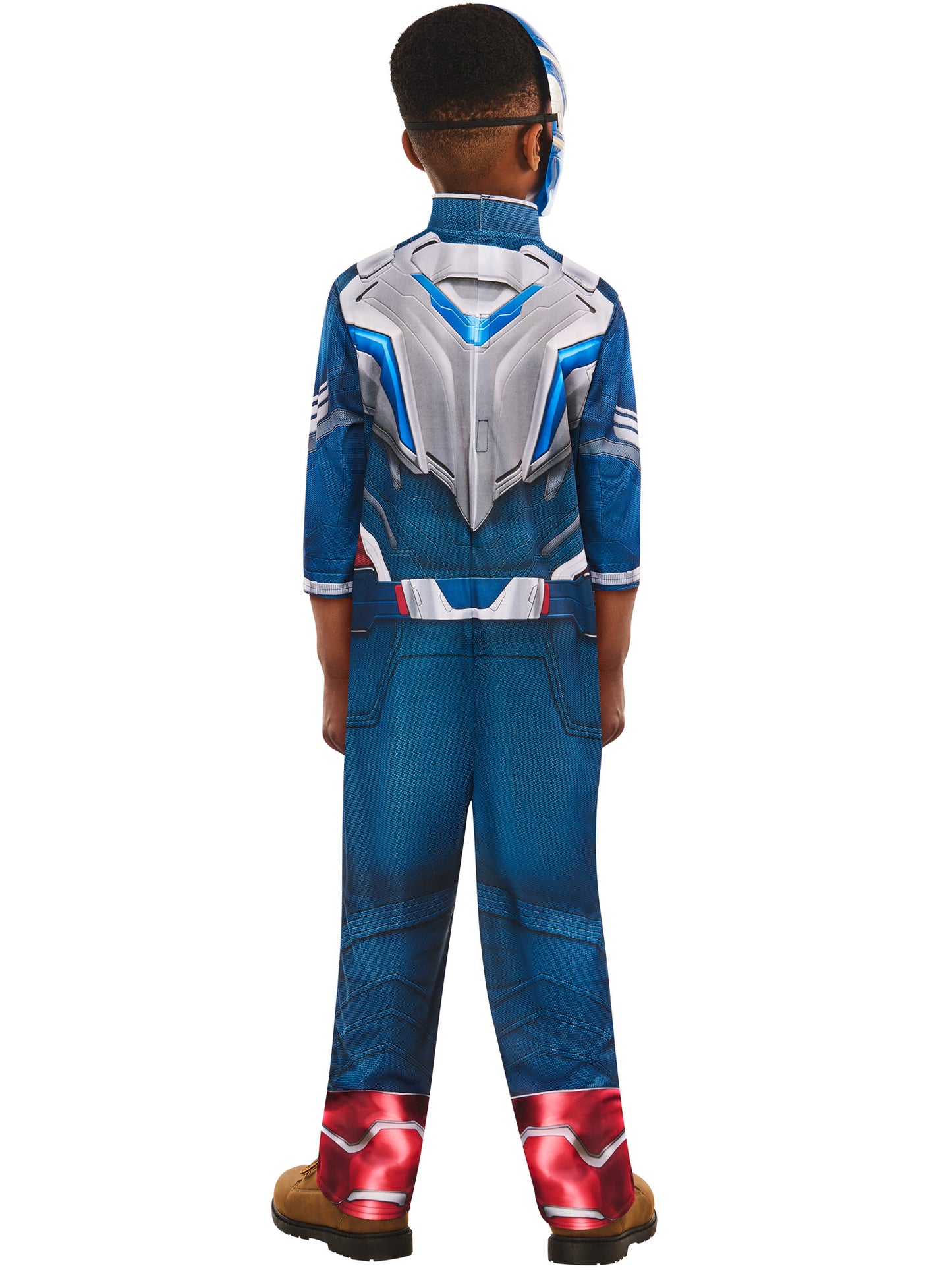 Rubies Sam Wilson Captain America Kinderkostüm mit Overall und Halbmaske – Detailansicht