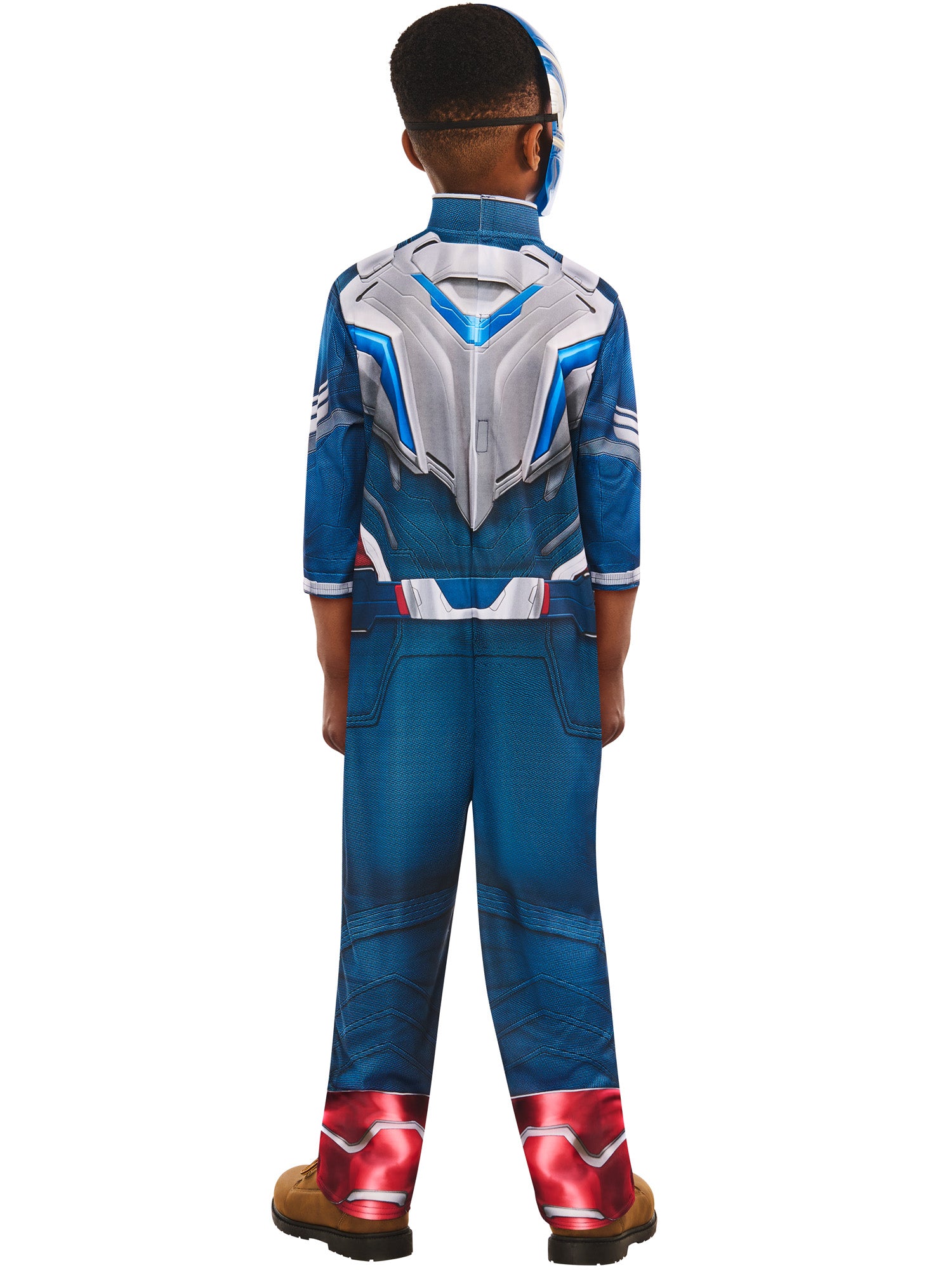 Rubies Sam Wilson Captain America Kinderkostüm mit Overall und Halbmaske – Detailansicht