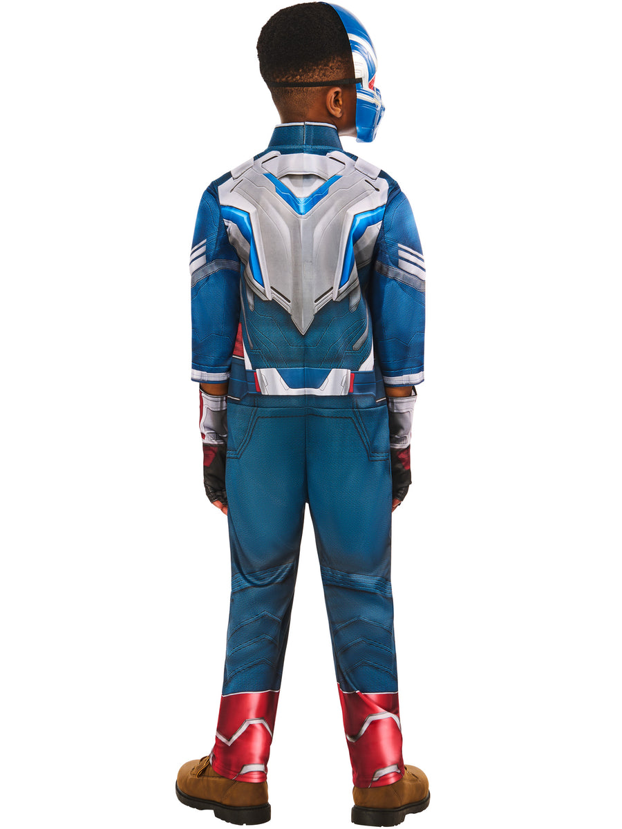 Rubies Captain America Sam Wilson Deluxe Kinderkostüm mit Overall und Halbmaske – Detailansicht