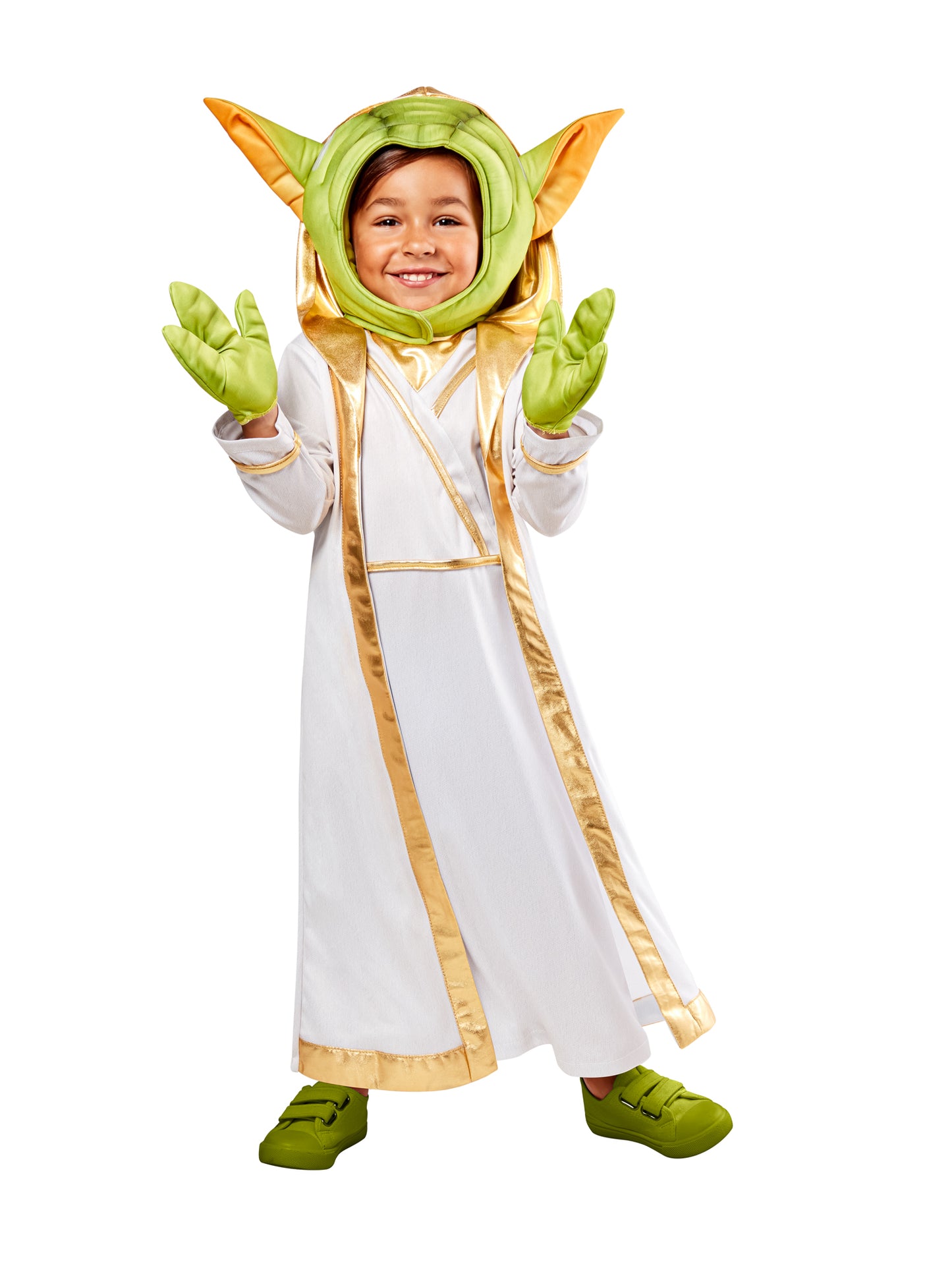 Rubies Star Wars Yoda Kinderkostüm mit Robe und Yoda-Kopfaufsatz – Produktansicht