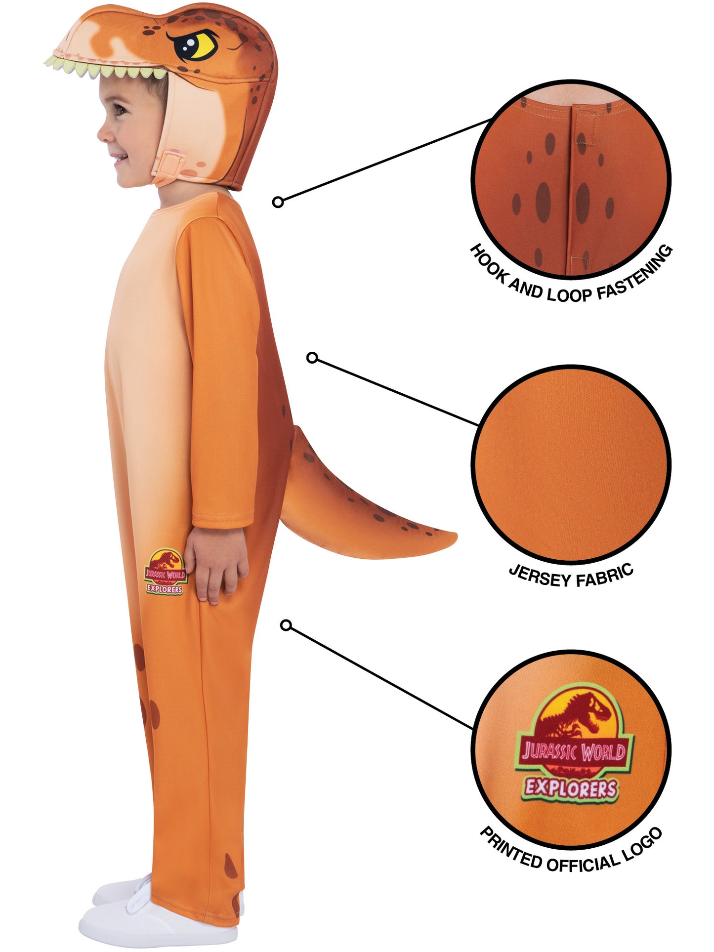 Rubies Jurassic World T-Rex Kinderkostüm für Kleinkinder – Rückansicht