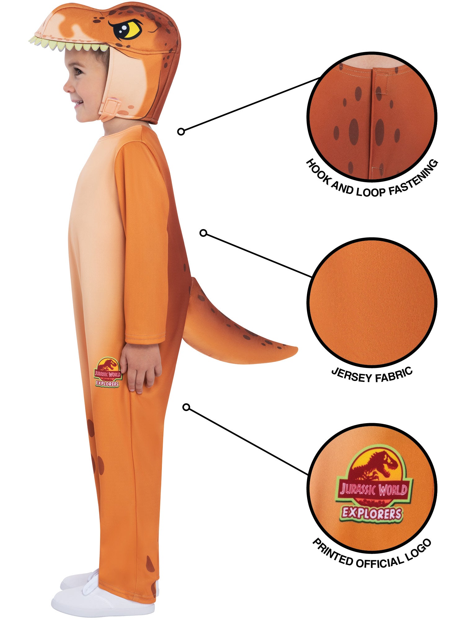 Rubies Jurassic World T-Rex Kinderkostüm für Kleinkinder – Rückansicht