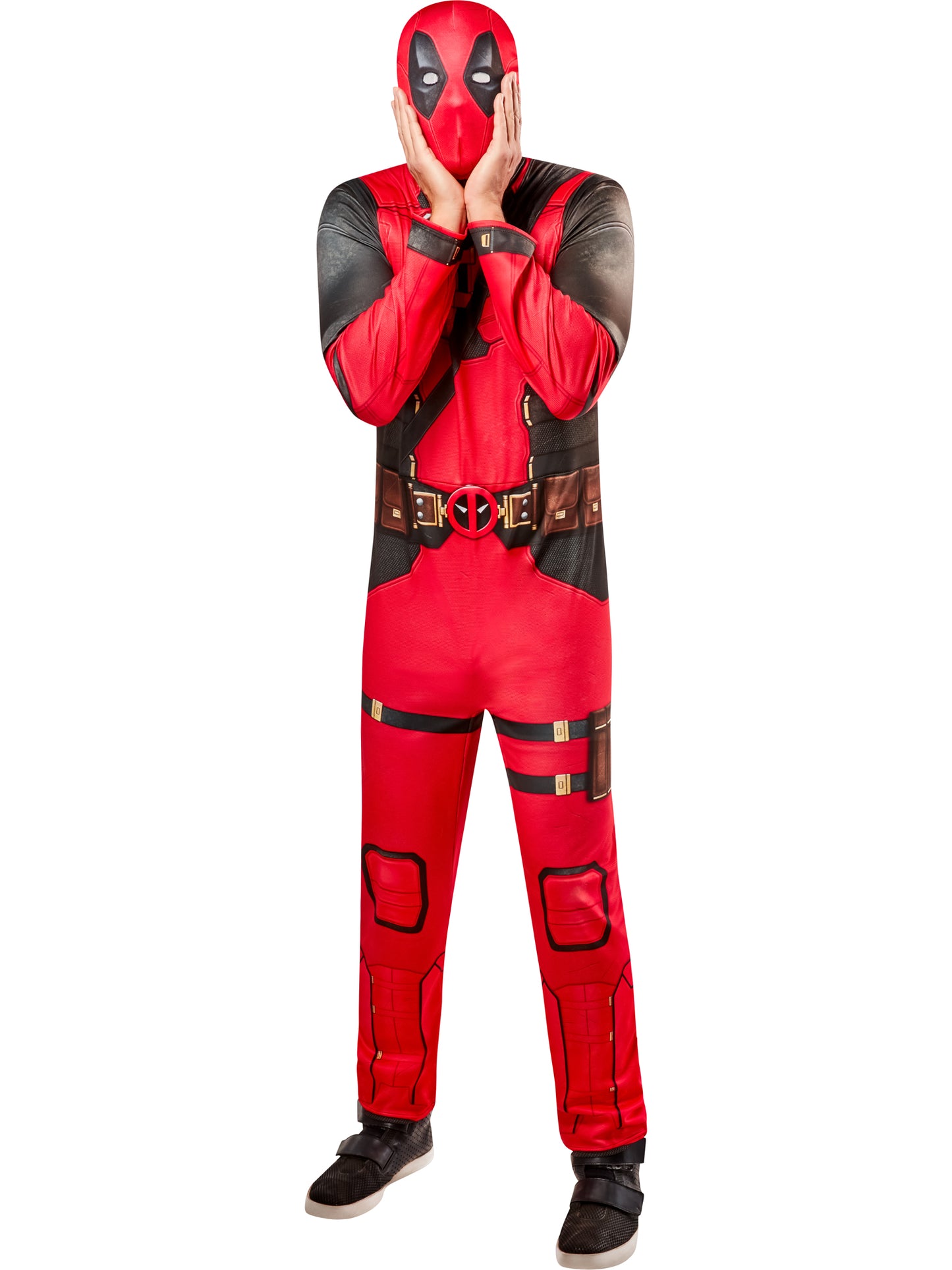 Rubies Deadpool Kostüm für Erwachsene mit Overall und Snood – Verpackung