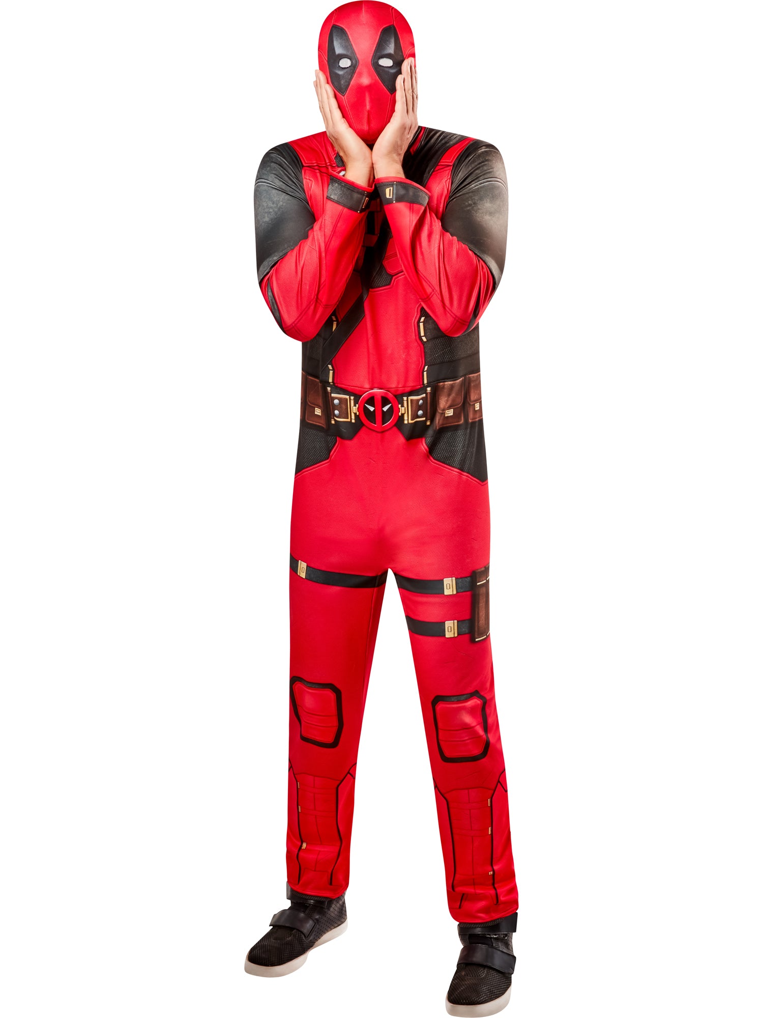 Rubies Deadpool Kostüm für Erwachsene mit Overall und Snood – Verpackung