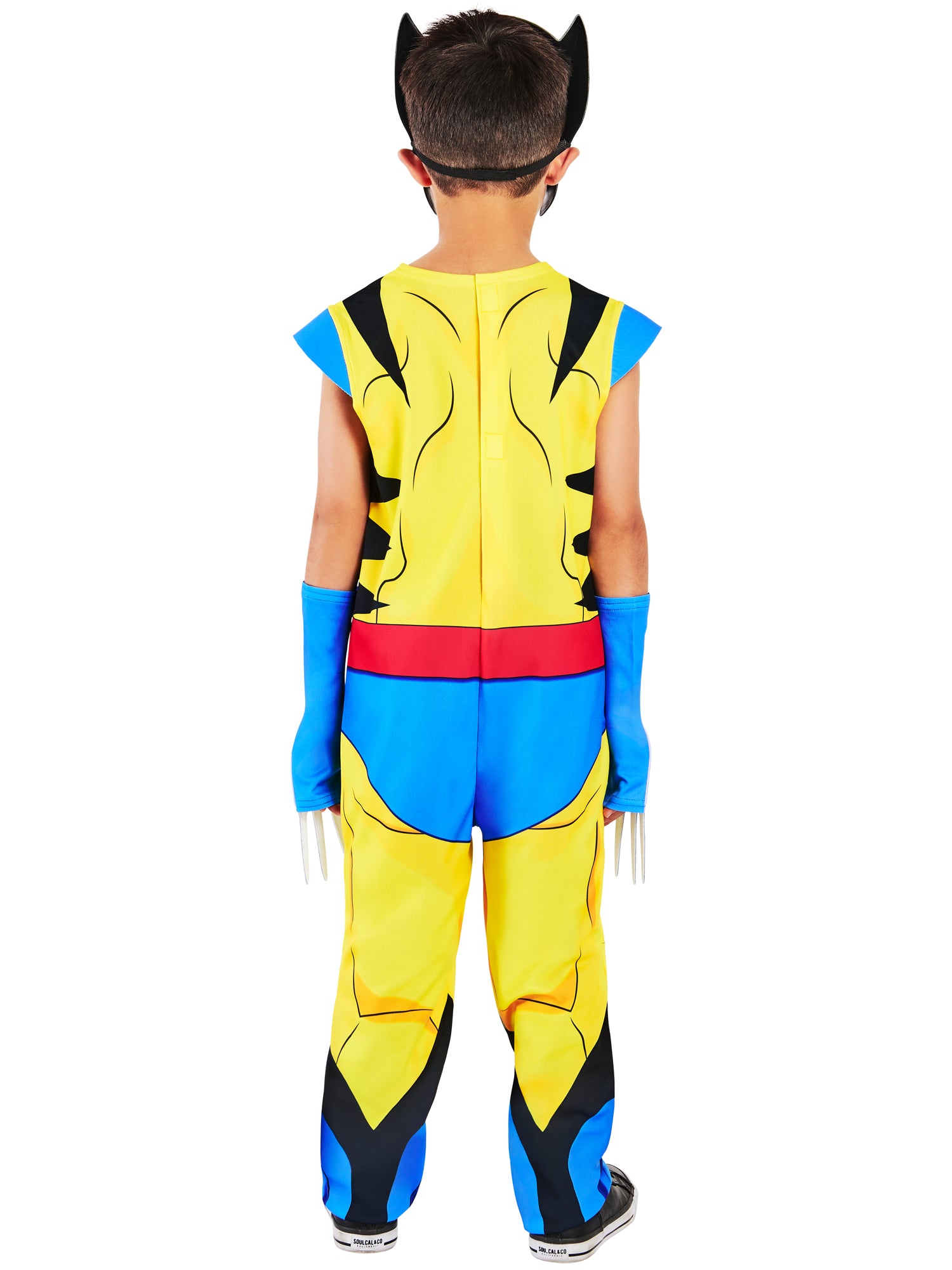 Rubies Wolverine Kinderkostüm X-Men '97 mit Overall, Handschuhen und Maske – Detailansicht