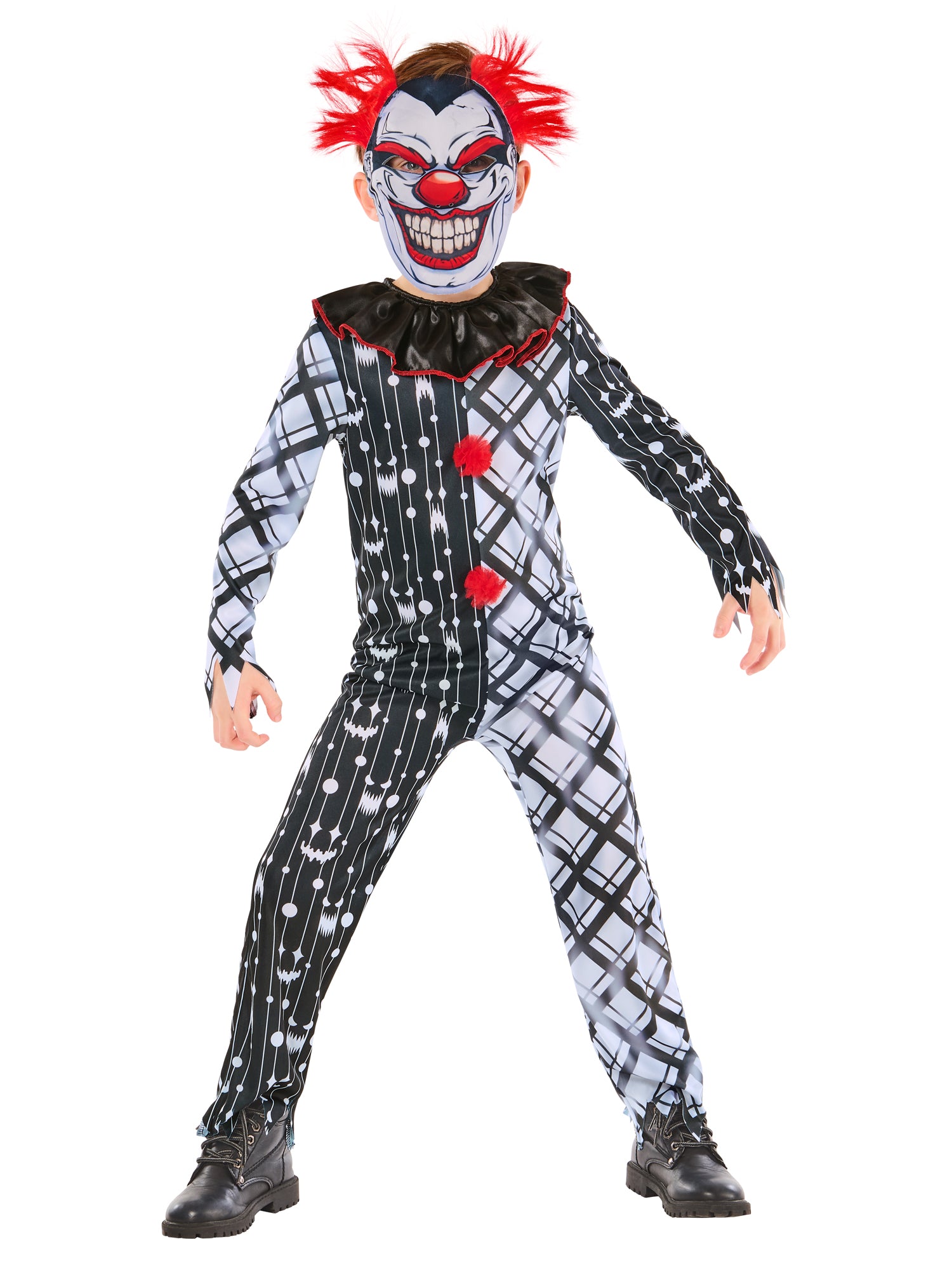 Rubies Sinister Clown Kinderkostüm monochrom – Produktansicht