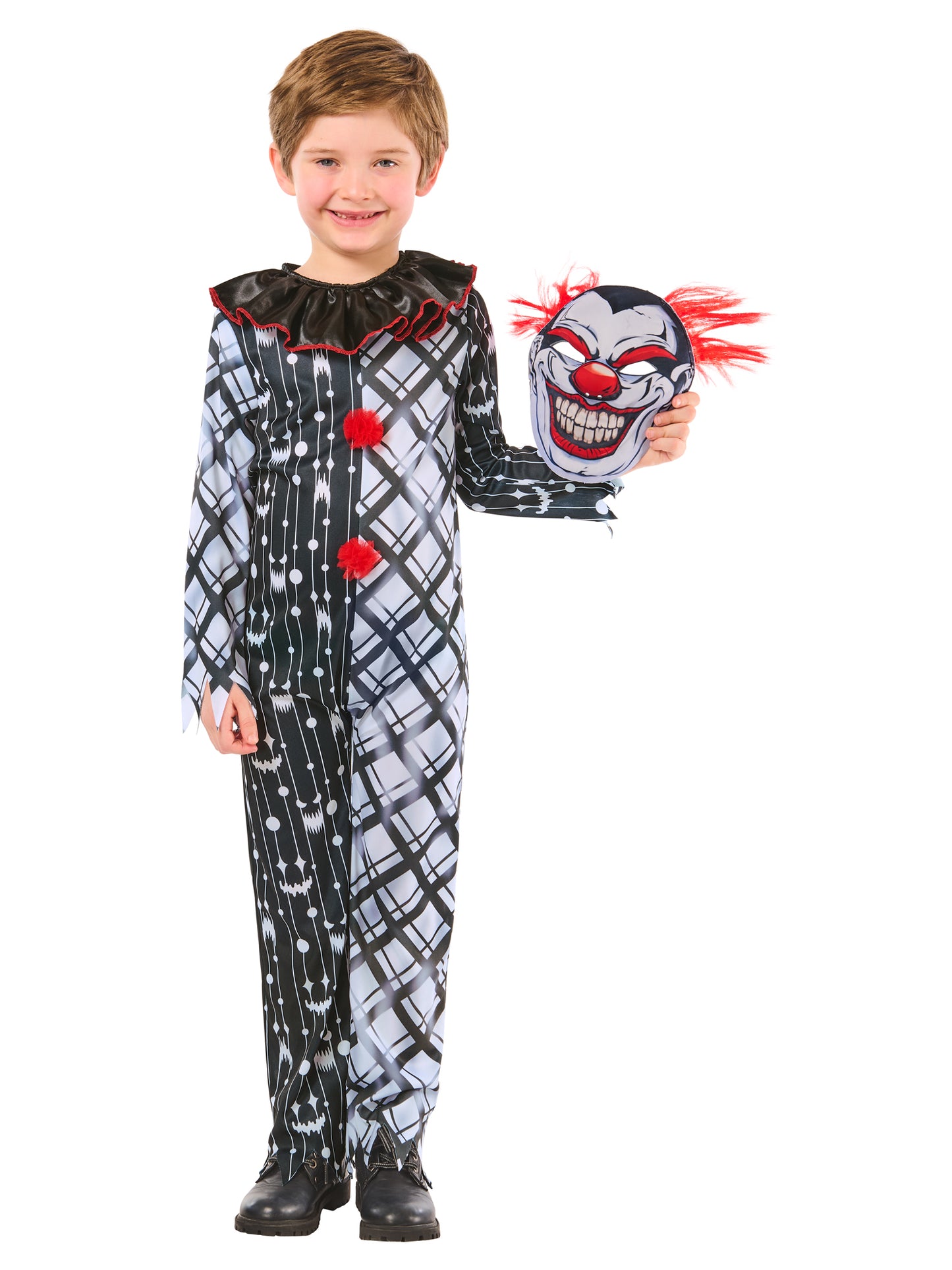 Rubies Sinister Clown Kinderkostüm monochrom – Verpackung