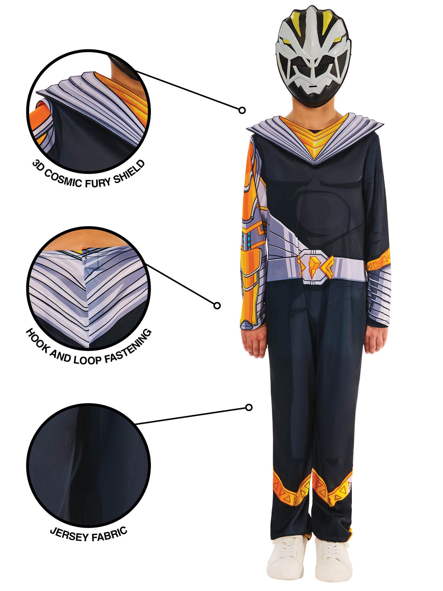 Rubies Cosmic Fury Black Ranger Kinderkostüm