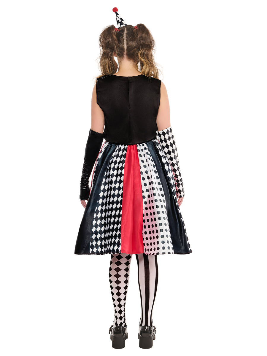 Rubies Monochrome Clown Dress Clownkostüm für Erwachsene in Schwarz-Weiss – Detailansicht