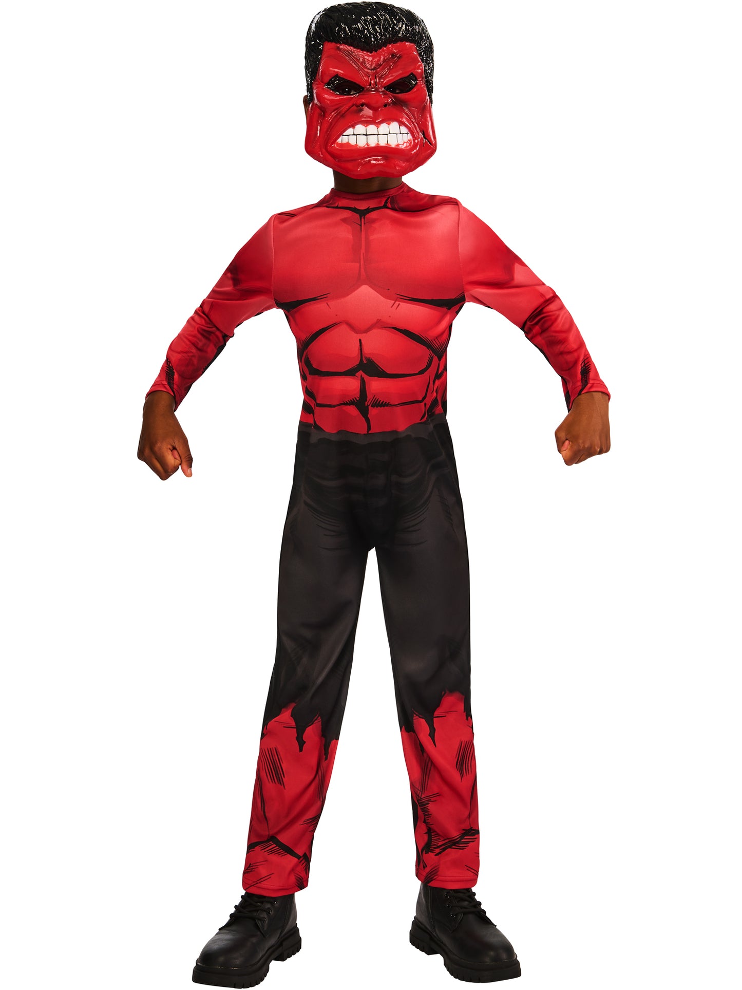 Rubies Red Hulk Kinderkostüm mit Overall und Maske – Produktansicht