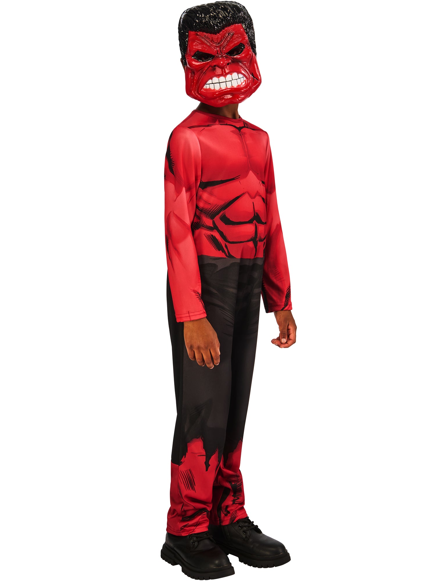 Rubies Red Hulk Kinderkostüm mit Overall und Maske – Seitenansicht