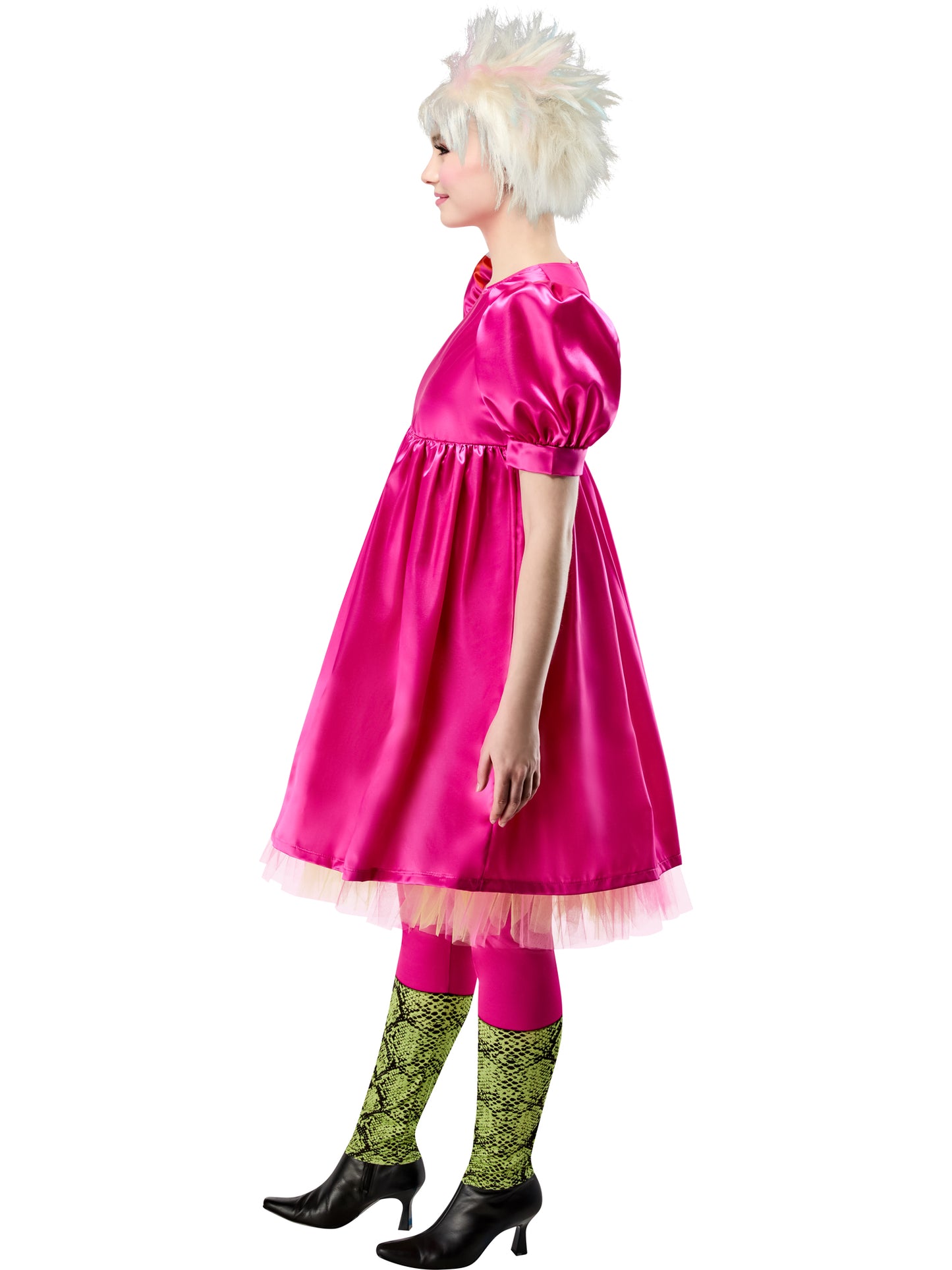 Rubies Weird Barbie Kostüm für Erwachsene mit Satin-Kleid und Leggings – Rückansicht