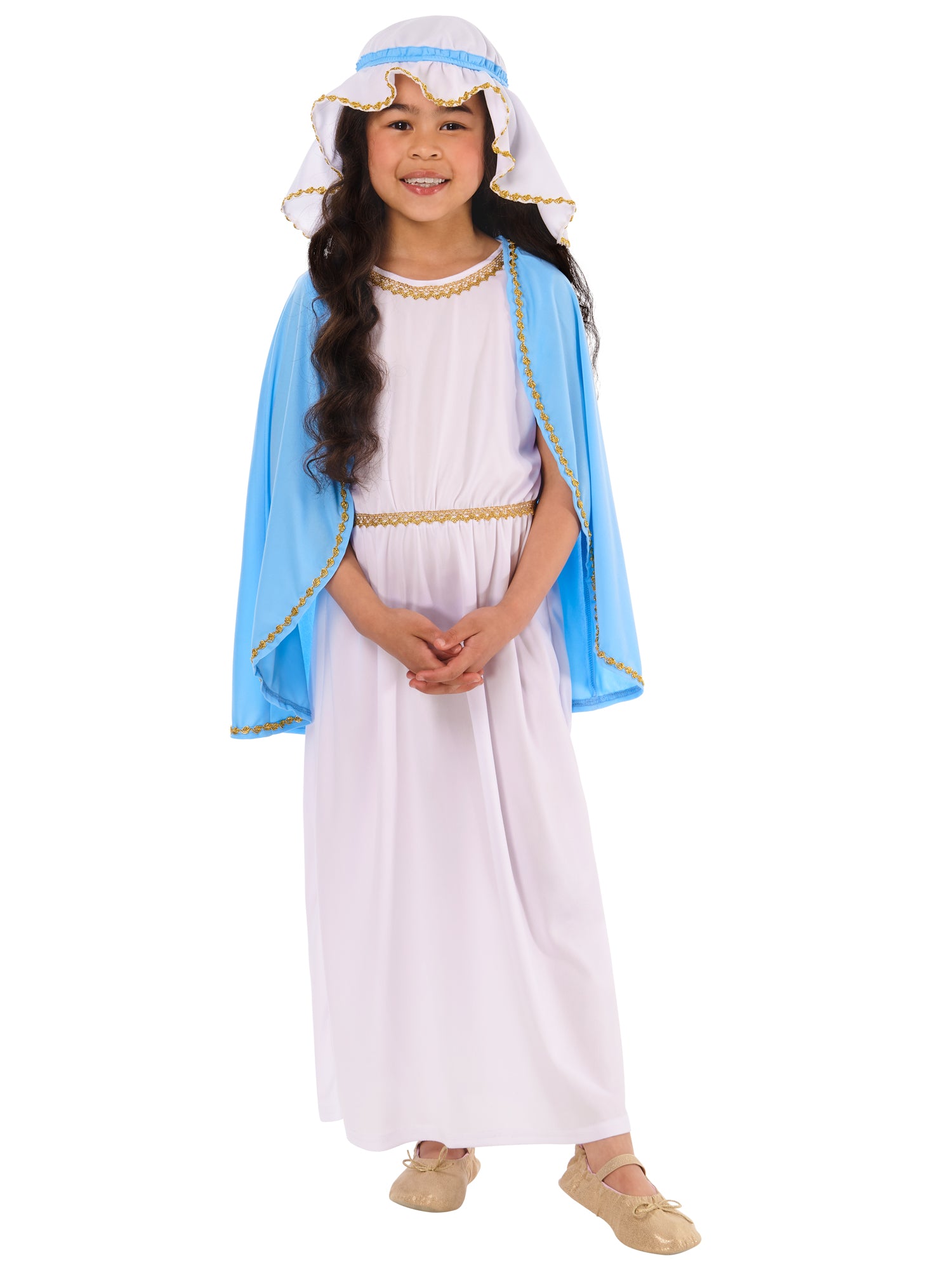 Rubies Mary Kinderkostüm für Mädchen mit Kleid, Schal und Kopfschmuck – Produktansicht