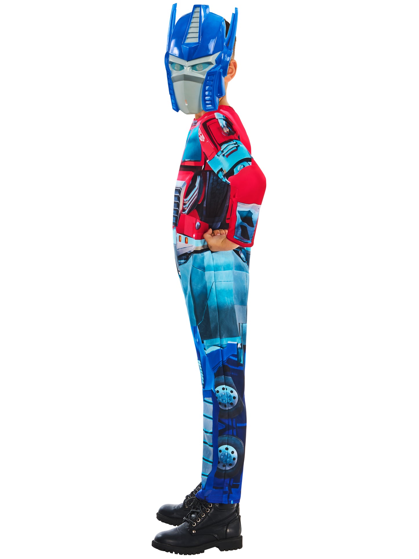 Rubies Optimus Prime Transformers Kinderkostüm mit Overall und Maske – Rückansicht